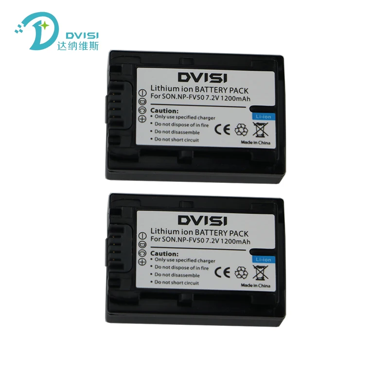 DVISI 3 шт./лот NP FV50 NPFV50 7.2в 1.2Ah камера батарея для Sony FV30 FV40 HDR CX150E CX170 FV70 FV100 FH50|camera