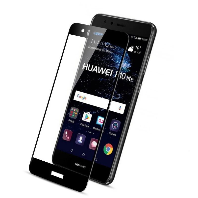 Huawei P10 Lite защита экрана Flim HD полное покрытие закаленное стекло для Ascend Plus тонкий