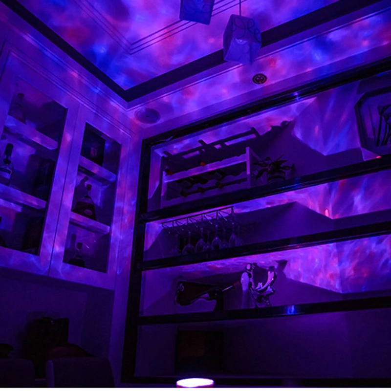Aurora Ocean Weave Звездное небо Проектор светодиодный ночник Luminaria Новинка USB Иллюзия