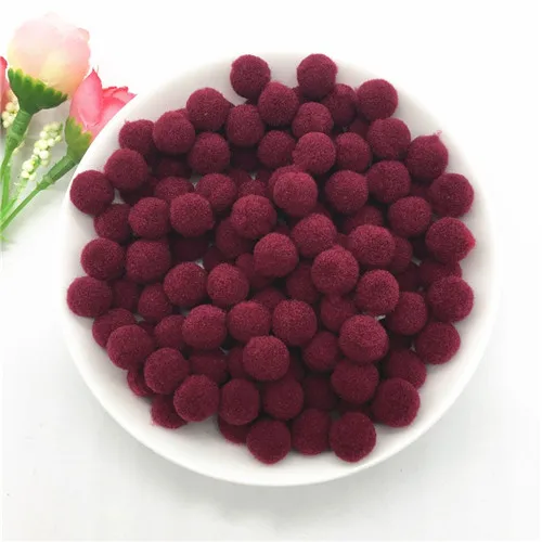27 Wine red Помпоны 8 мм, 10 мм, 15 мм, 20 мм, 25 мм, 30 мм, мягкие помпоны, пушистые плюшевые помпоны для рукоделия, помпоны, помпоны, шарики для домашнего декора, швейные принадлежности, 10 г - Цвет: 27 Wine red
