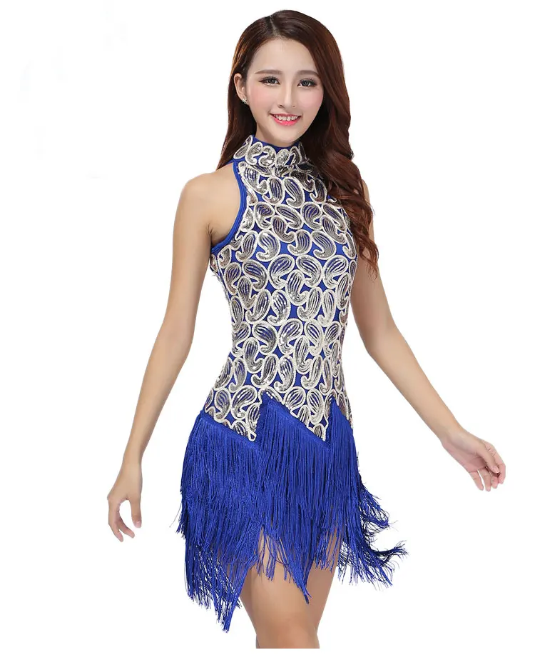 Женское платье для латинских танцев женское бальное танцевальный костюм платья