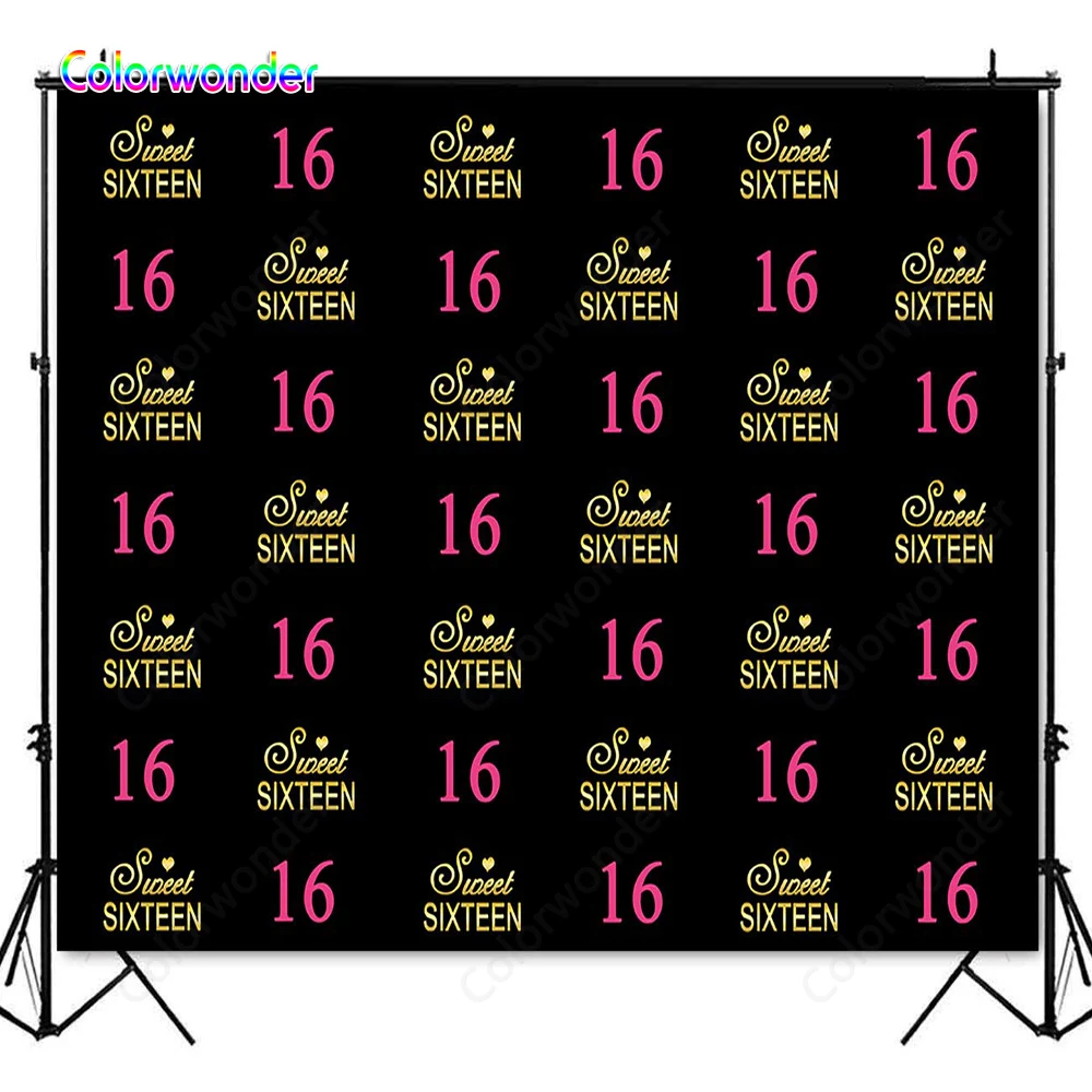 Colorwonder фон для фотосъемки с изображением золотой розовым слова 7x5ft черный детей