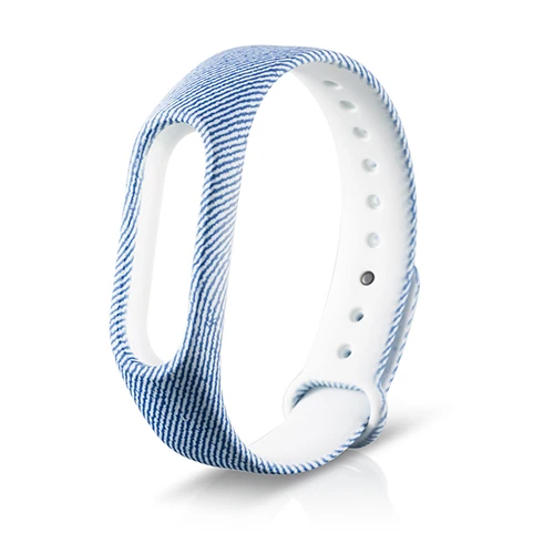 Blue Odog ТПУ печатные цветы ремешок для часов xiaomi mi band 2 Замена для xiaomi mi band 2 браслет - Цвет: Blue