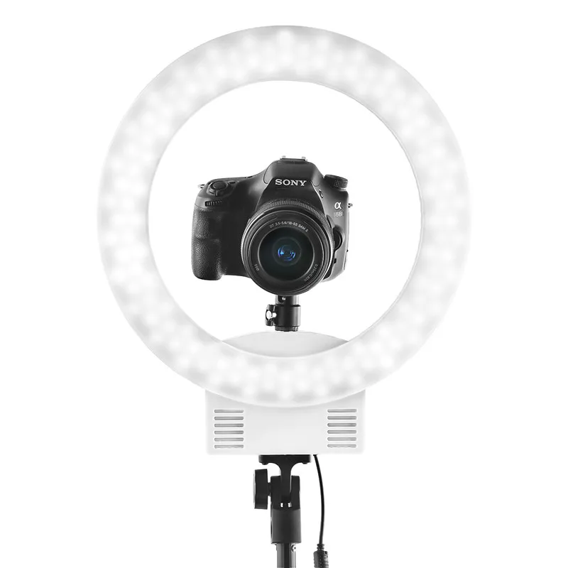 FOSOTO FT-12B 12 дюймов Led белый фотографического светильник ing 3200-5600K для Камера для мобильной фотосъемки с кольцевым светильник светодиодный селфи лампа Подставка для планшета