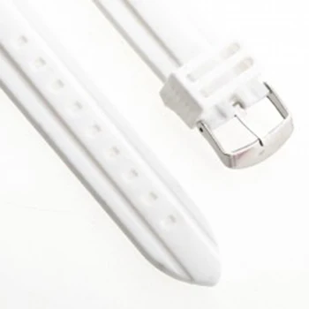 Мужчины женщины 24 мм белый силиконовые часы ремешок браслет мода для часов