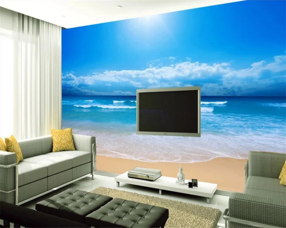 beibehang Custom wallpaper 3d photo murals for living room bedroom ocean sky mural background wall paper papel de parede | Обустройство