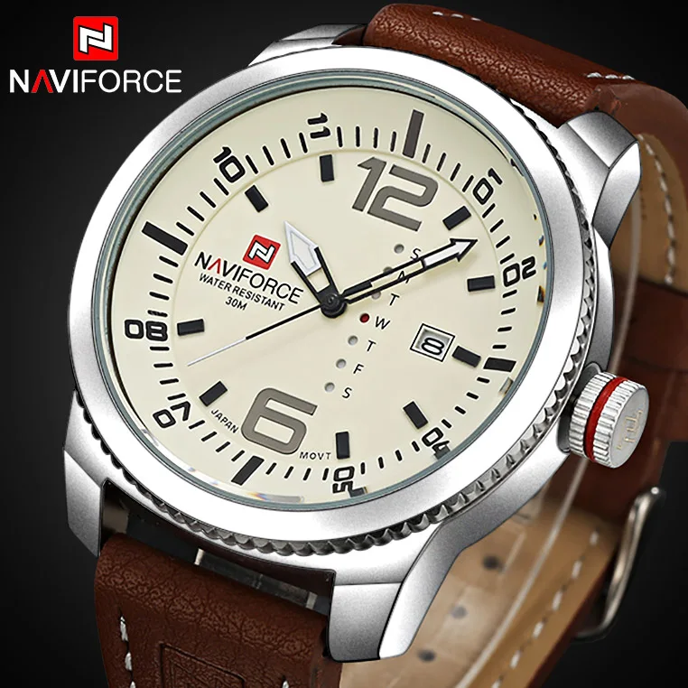 NAVIFORCE мужские часы новинка 2016 роскошные брендовые кварцевые аналоговые с датой