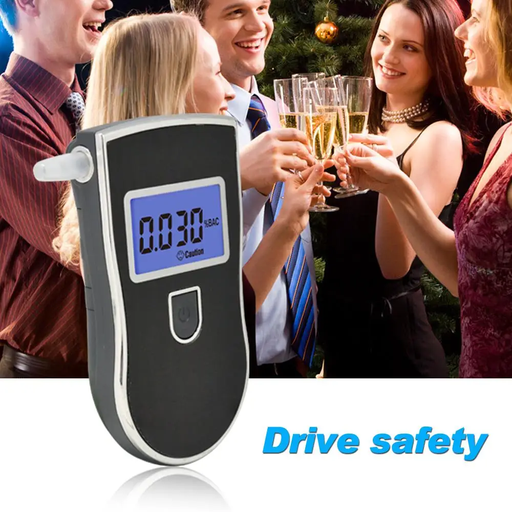 Цифровой алкотестер анализатор дыхания ЖК дисплей + 5 шт. бесплатная доставка