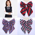 Женский винтажный галстук-бабочка AWAYTR, Полосатый шелковый галстук-бабочка