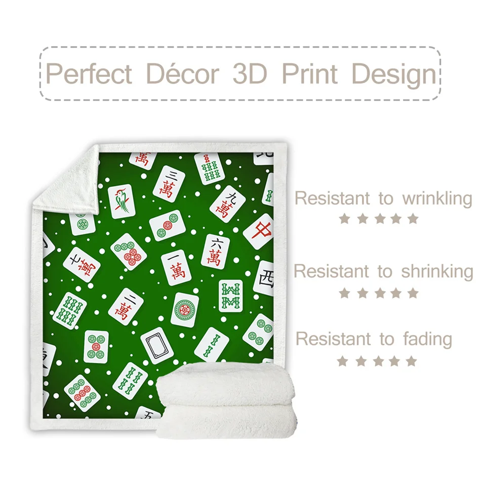 BeddingOutlet шерпа Флисовое одеяло для Маджонга взрослых 3D игры мягкое пушистое