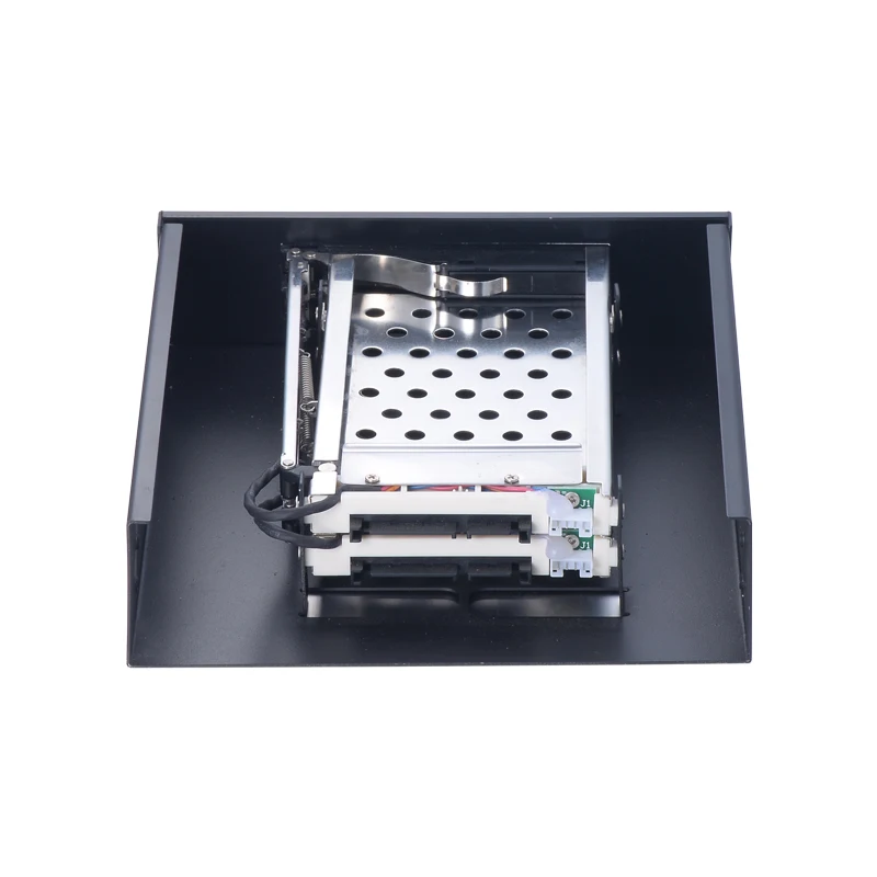 Trayless Swap Mobile Rack 5.25inch for 2 Bay Dual 2.5inch Hard Drive Internal SATA III HDD SSD Backplane Frame 5.25inch-2.5inch