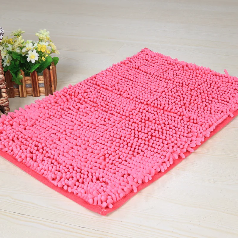 

Thick Green Chenille Bathroom Non-slip Mat Bedroom Kitchen Living Room Carpet Customized mat free shipping