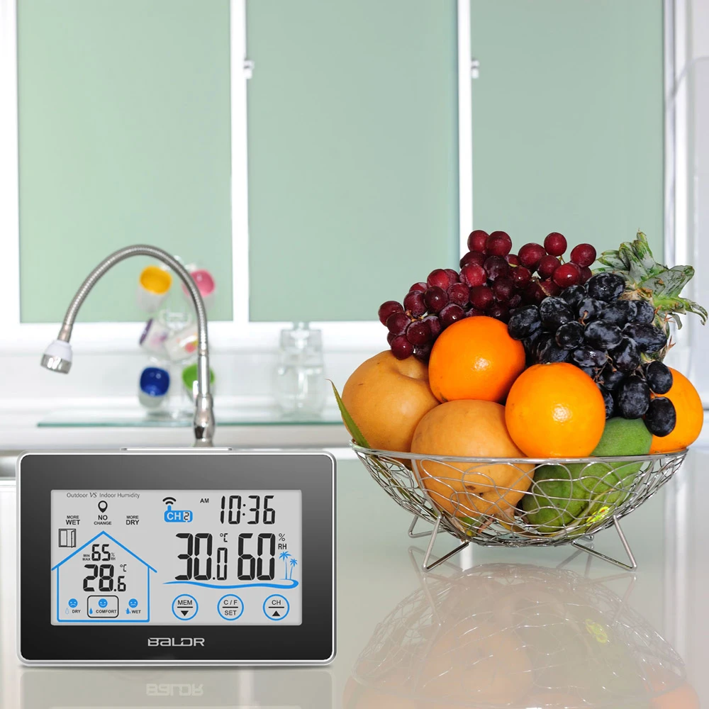 Цифровой термометр с ЖК дисплеем гигрометр Беспроводная метеостанция измеритель температуры и