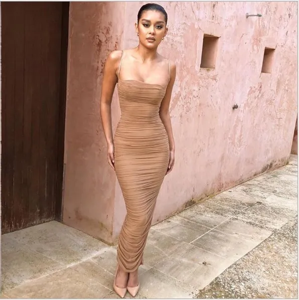 Vestidos De Festa Longo Платье 2018 новое летнее платье без рукавов с вырезом лодочкой на