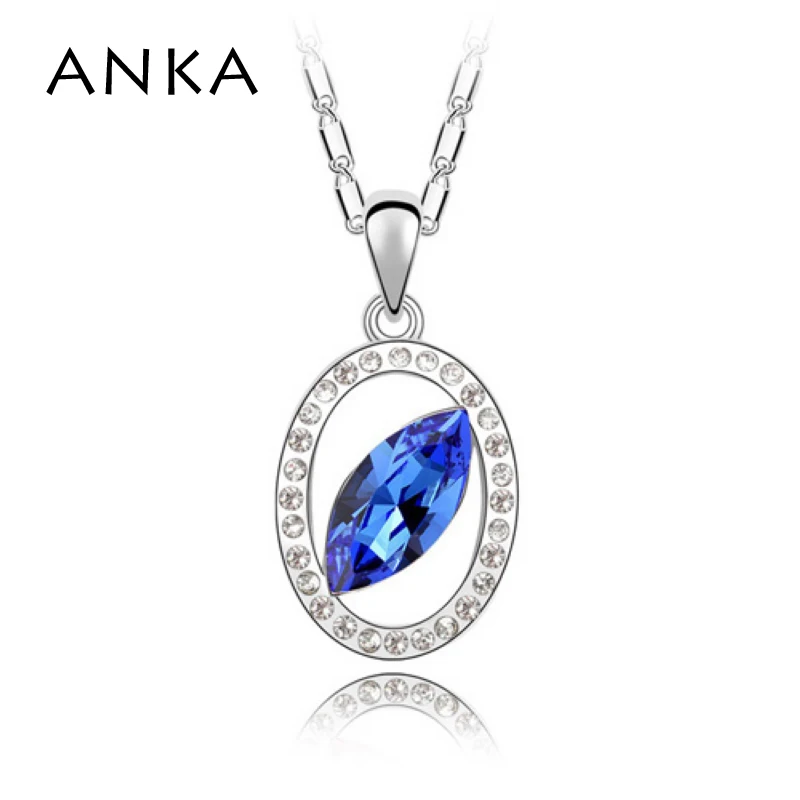 

2020 подарок на день Святого Валентина Модные Кристаллы из австрийского хрусталя ожерелье Бесплатная доставка Овальный Кулон #88841