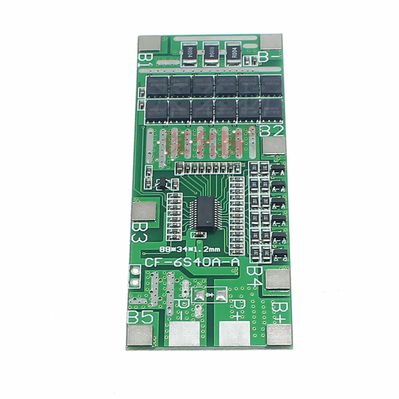 BMS 6S 40A 18650 зарядное устройство Щит защиты печатной платы с выравниванием
