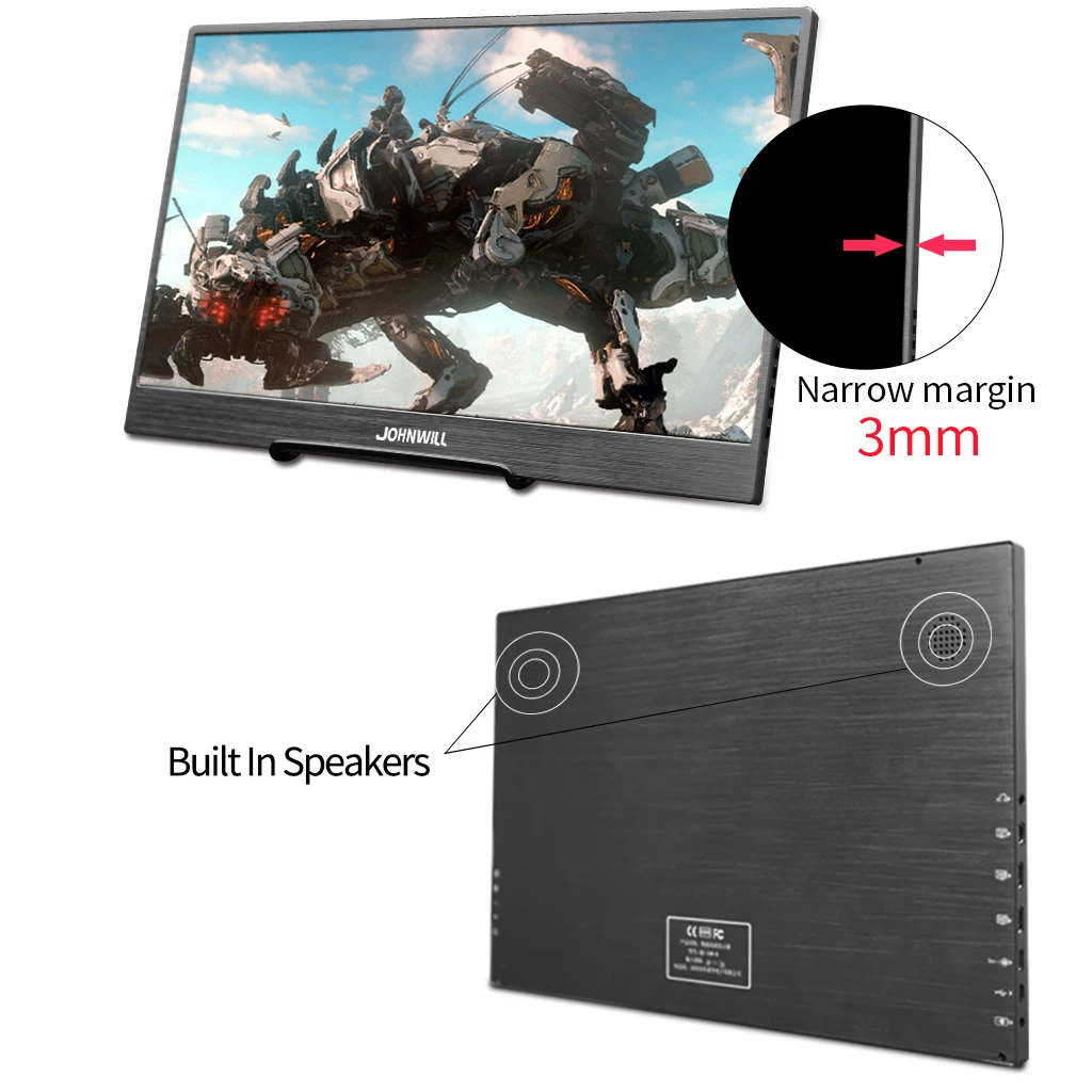 13,3 15,6 дюймовый 4K портативный монитор 2HDMI DP USB-C 3840x2160 ips lcd 60FPS Видео игровой монитор для Raspberry Pi PS3/PS4/Xbox 360