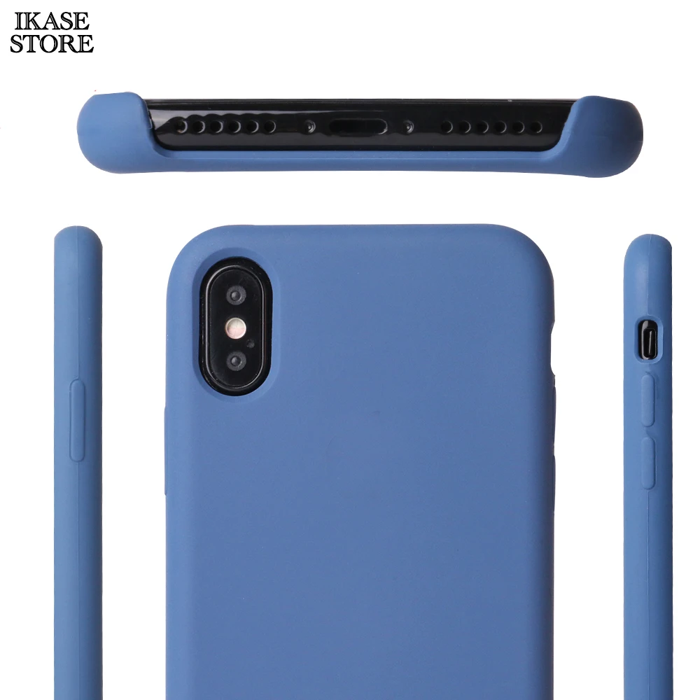 Чехол Ikase Store из жидкого силикона для iphone x xr xs max мягкий чехол микрофибры 8 7 6 6s