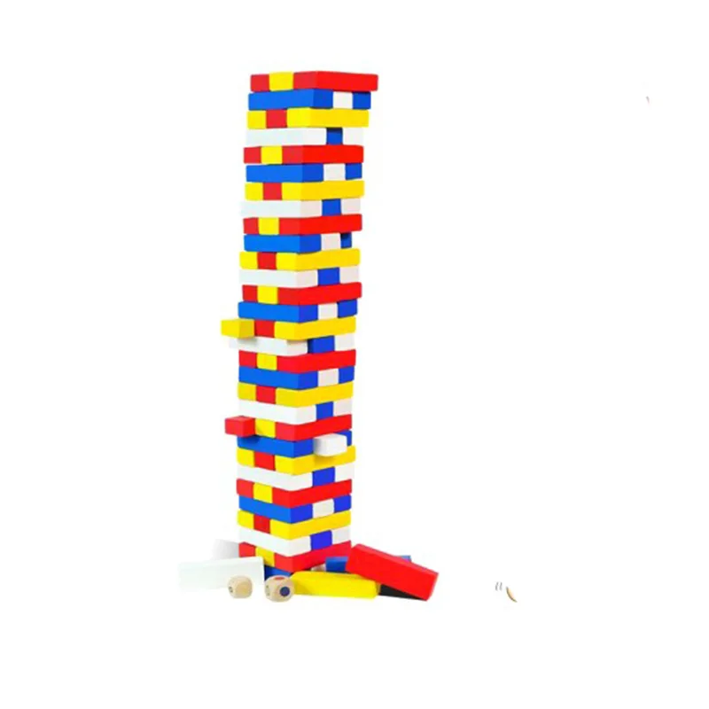 Маленький JENGA настольная игра шт. 48 красочные охраны окружающей среды дерево