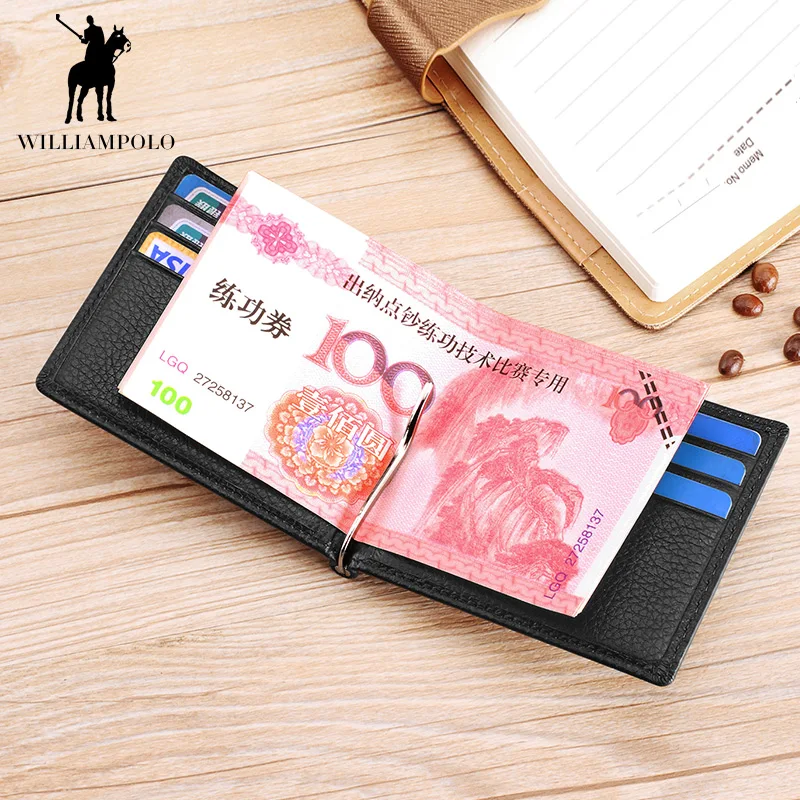 WILLIAMPOLO 2019 новый тонкий натуральная кожа мужской кошелек из воловьей кожи Обложка