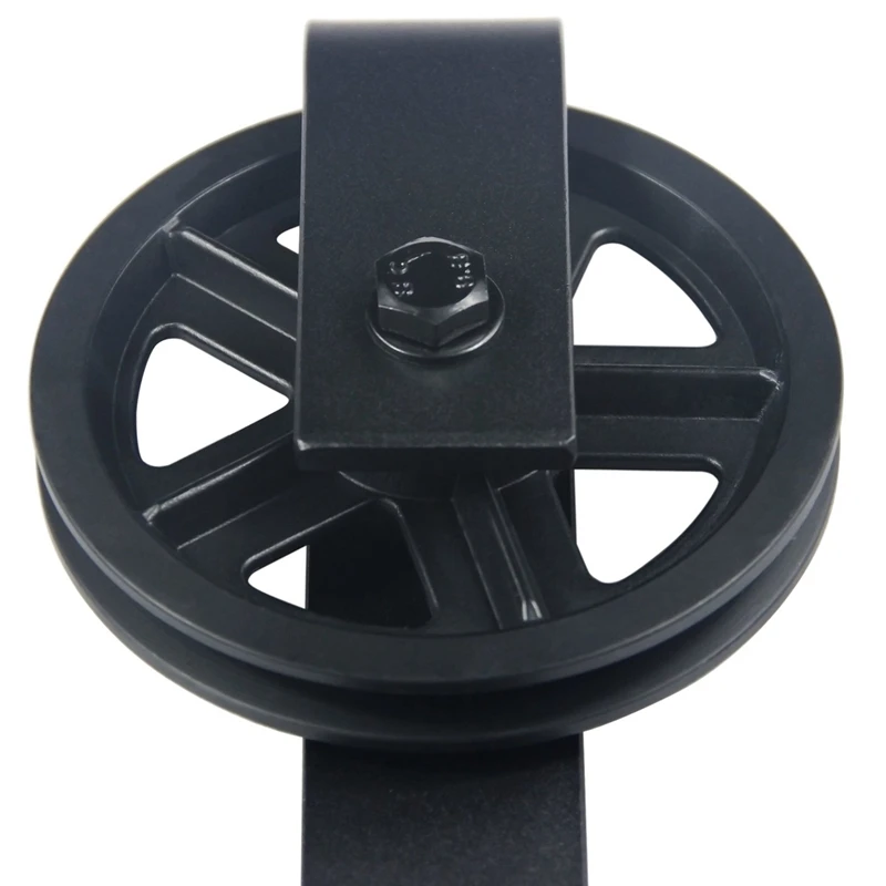 Barn Sliding Door Hardware (Large Industrial Wheel) Large Wheel Hanging Rail Black | Обустройство дома