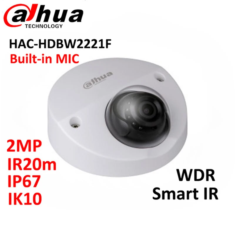 Новый оригинальный Dahua hac-hdbw2221f Max 30fps @ 1080 P 2.8 мм объектив с фиксированным ir20m IP67 IK10
