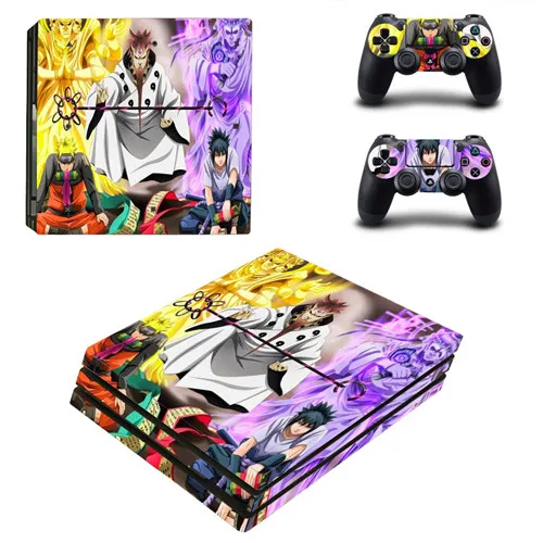 7 Аниме Наруто PS4 Pro Кожа Наклейка для sony playstation 4 консоли и 2 контроллеров PS4 Pro наклейка s Наклейка виниловая - Цвет: 7