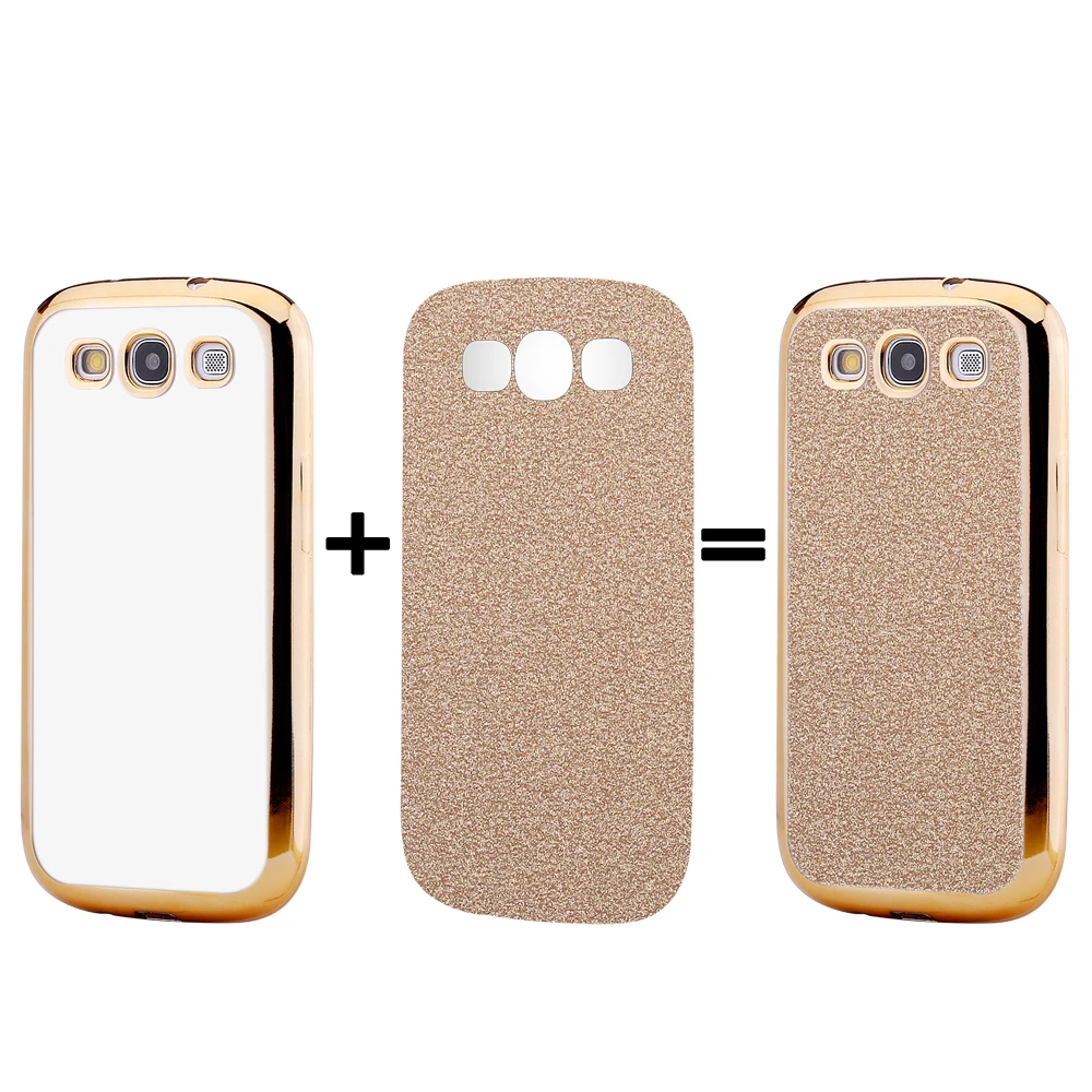 DAGUDON Phone Case For Samsung Galaxy S3 Luxury Glitter Rose Gold Silicone Soft TPU Cover Neo Skin bag |