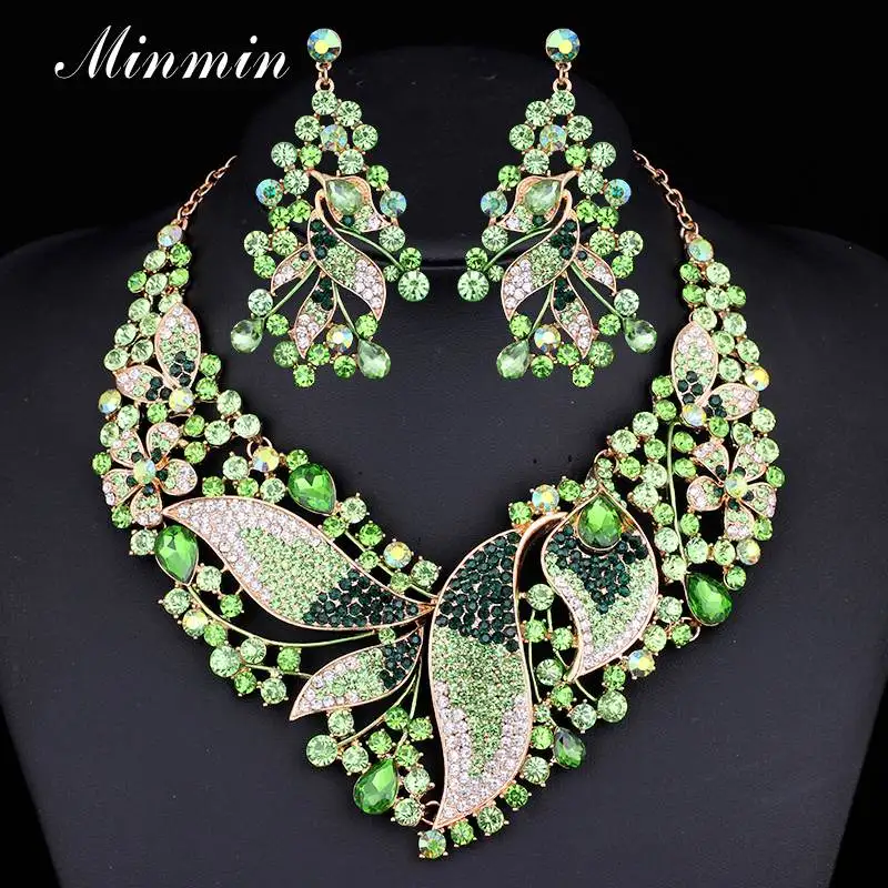 Minmin Роскошная Свадебная обувь с украшением в виде кристаллов комплект ювелирных