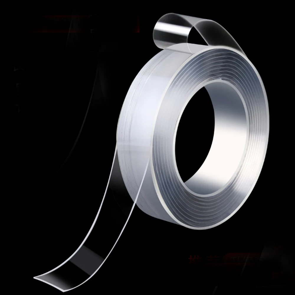 1/2/3 м Nano лента-липучка «Magic Tape» супер Fix прозрачный крепкая акриловая лента многоразовые Водонепроницаемый Двусторонний Скотч для монтажа светодиодных лампочек толщиной 2 мм