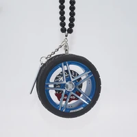 metal wheel hub car pendants in auto interior decor car rear view mirror hanging accessories gifts ornaments car pendant hip hop