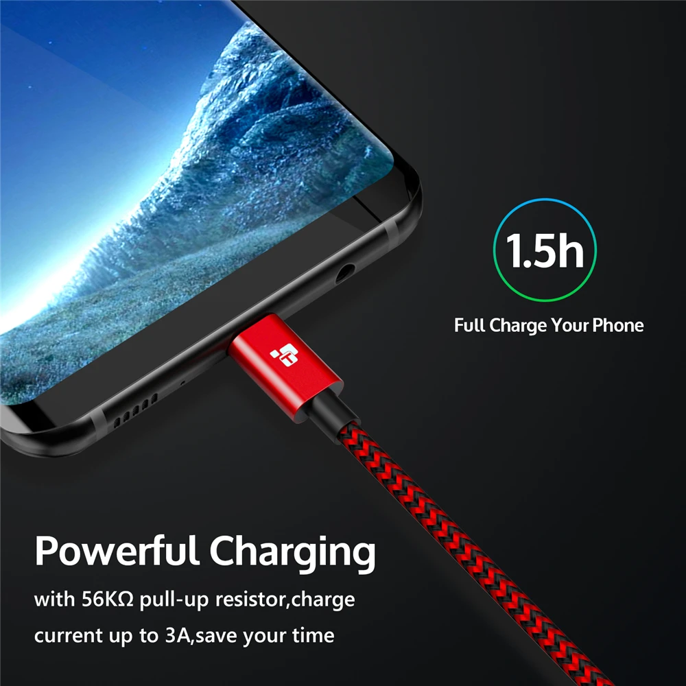TIEGEM usb type C 3,1 кабель нейлоновый кабель передачи данных для быстрой зарядки usb type-C кабель зарядного устройства для Nexus 5X6 P OnePlus 2 ZUK Z1 Z2 USB-C