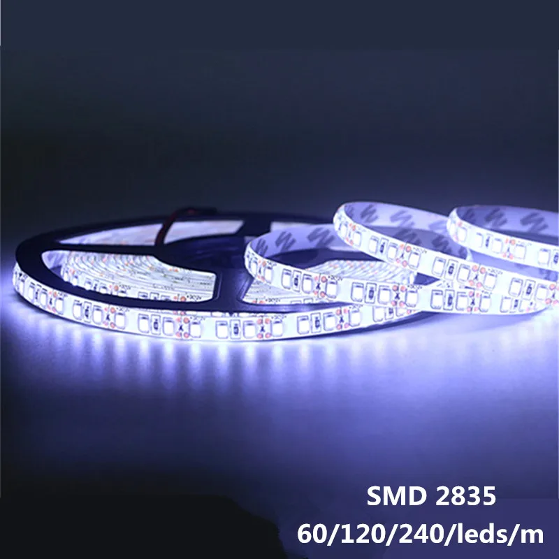 DC 12V Светодиодная лента 2835 не Водонепроницаемая теплая белая 60LED/M 120LED/M 240LED/M