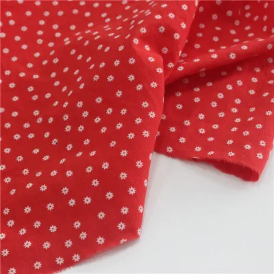 CC354 White flower 100*140cm Cotton Crepe Fabric Wear Gauze Printing Seersucker Pants Mosquito Pajamas Fabric D30 - Цвет: CC354