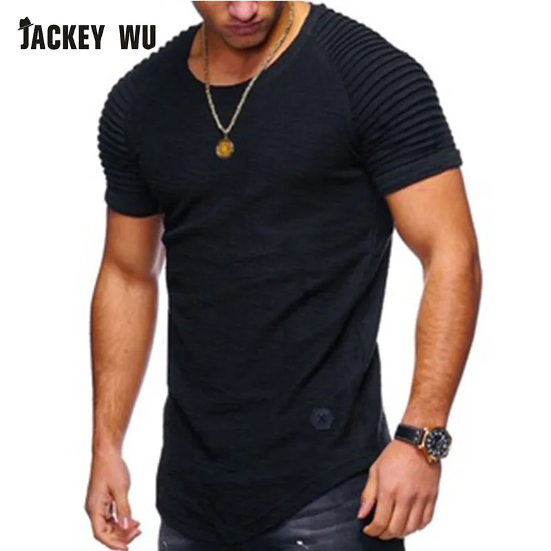 JACKEYWU брендовая мужская футболка 2019 Летняя мода складывающиеся бамбуковые
