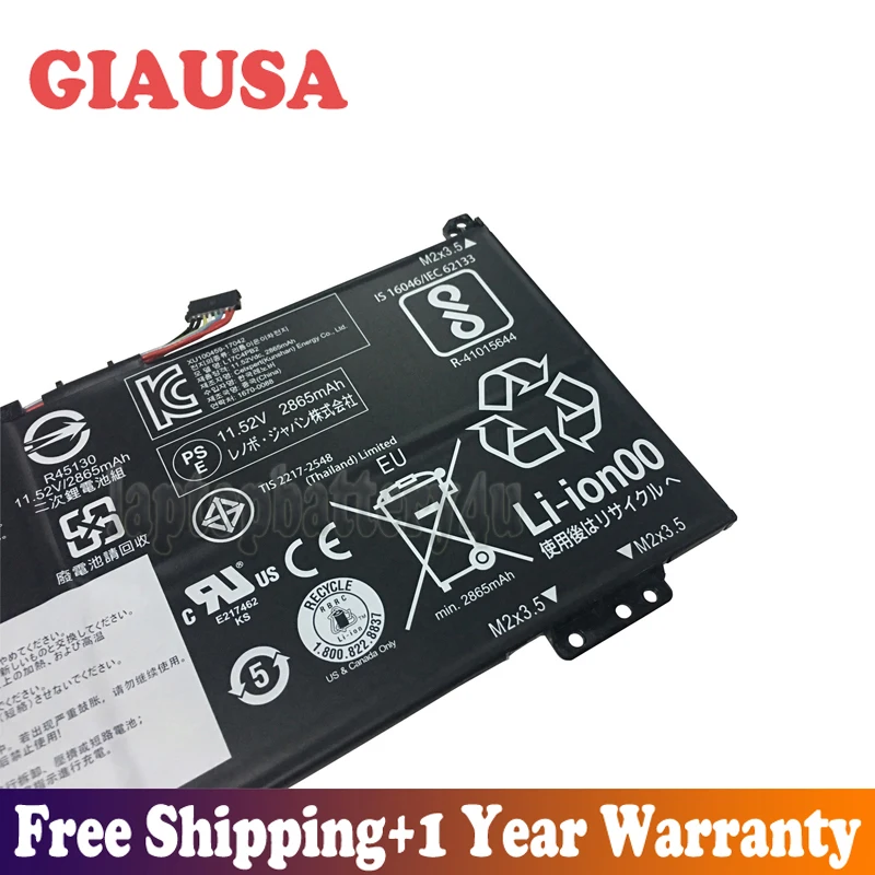 GIAUSA Новый 11 52 V 34Wh 2.964Ah L17C4PB2 Аккумулятор для Lenovo IdeaPad 530S 14IKB Flex 6 L17M4PB2 5B10Q22883 5B10Q22882