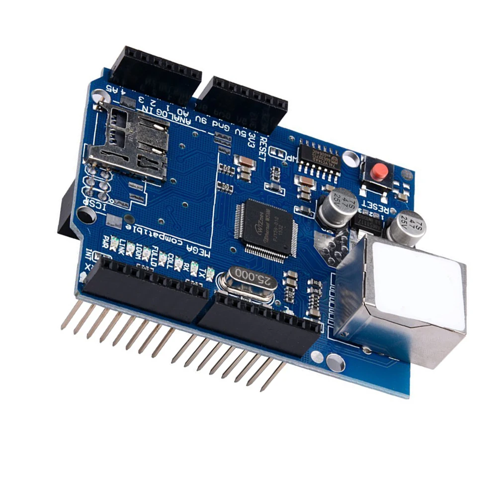 Сеть W5100 Ethernet щит Для R3 UNO Mega 2560 1280 328 UNR макетная плата с слот карты Micro SD для