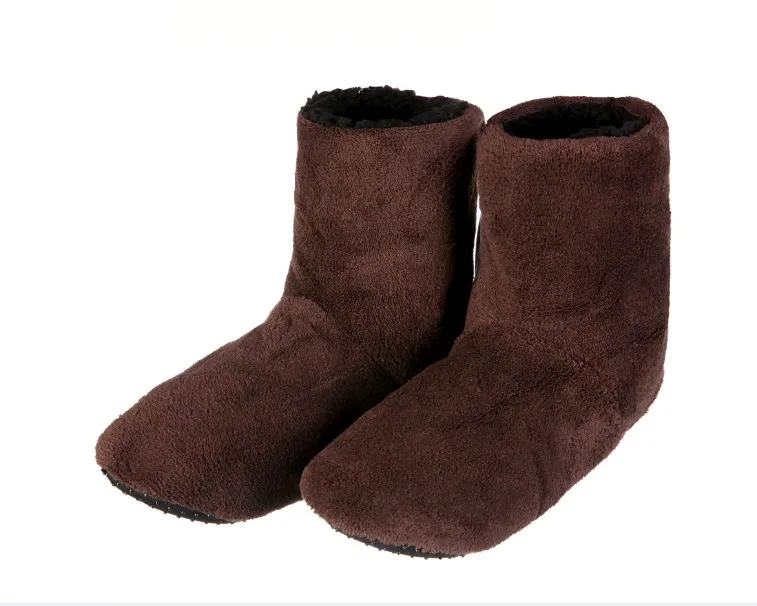 inside black - brown Mntrerm/Новинка; зимние плюшевые тапочки; мужские домашние тапочки; botas; модная теплая обувь; мужские осенние тапочки; домашняя обувь; большие размеры; Лидер продаж - Цвет: inside black - brown