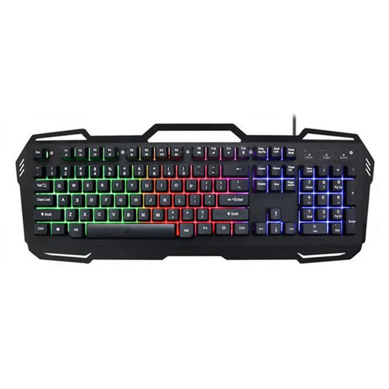Gaming Keyboard Wired USB Gamer mouse combo 104 Keys Metal Panel Floating Backlit with English for Home Game Office PC | Компьютеры и