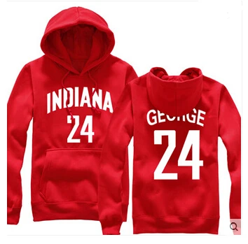 winter/autum basketball man hoodie Geoge zipper fleece hoodies black/red/blue | Мужская одежда