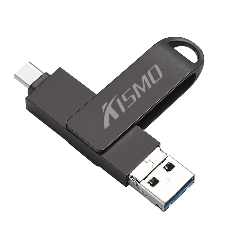 Kismo 3 in 1 USB3.0 Type-C Flash Drive 16gb 32gb 64gb 128gb Micro USB Memory OTG Pen Drive for Android Phones PC