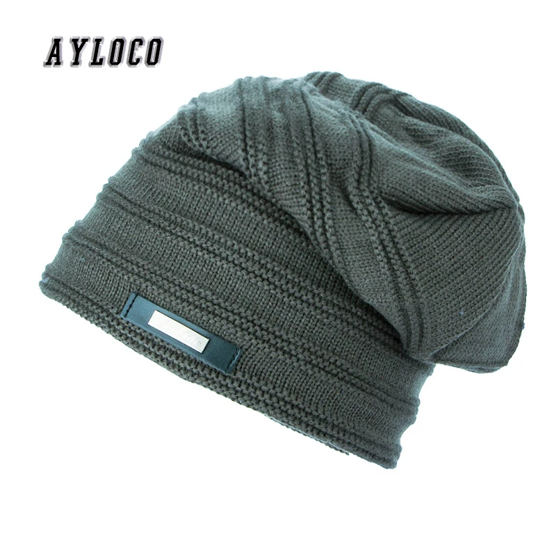 Зимняя шапка унисекс модные вязаные черные шапки Осенняя плотная теплая и