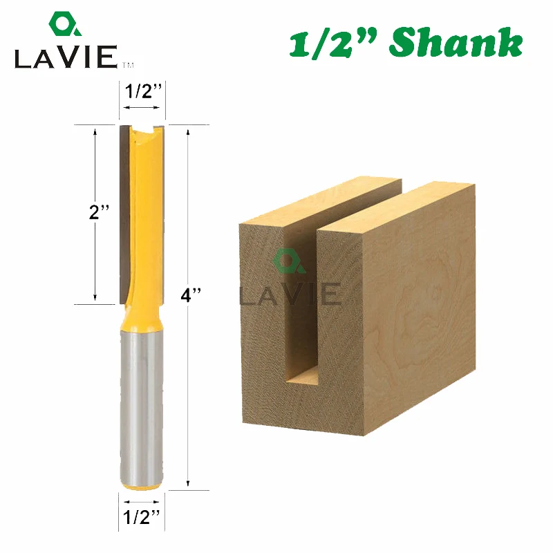 LAVIE 1 шт. 12 мм хвостовик 1/2 сверхдлинная прямая фреза бит 2 дюйма лезвие режущий