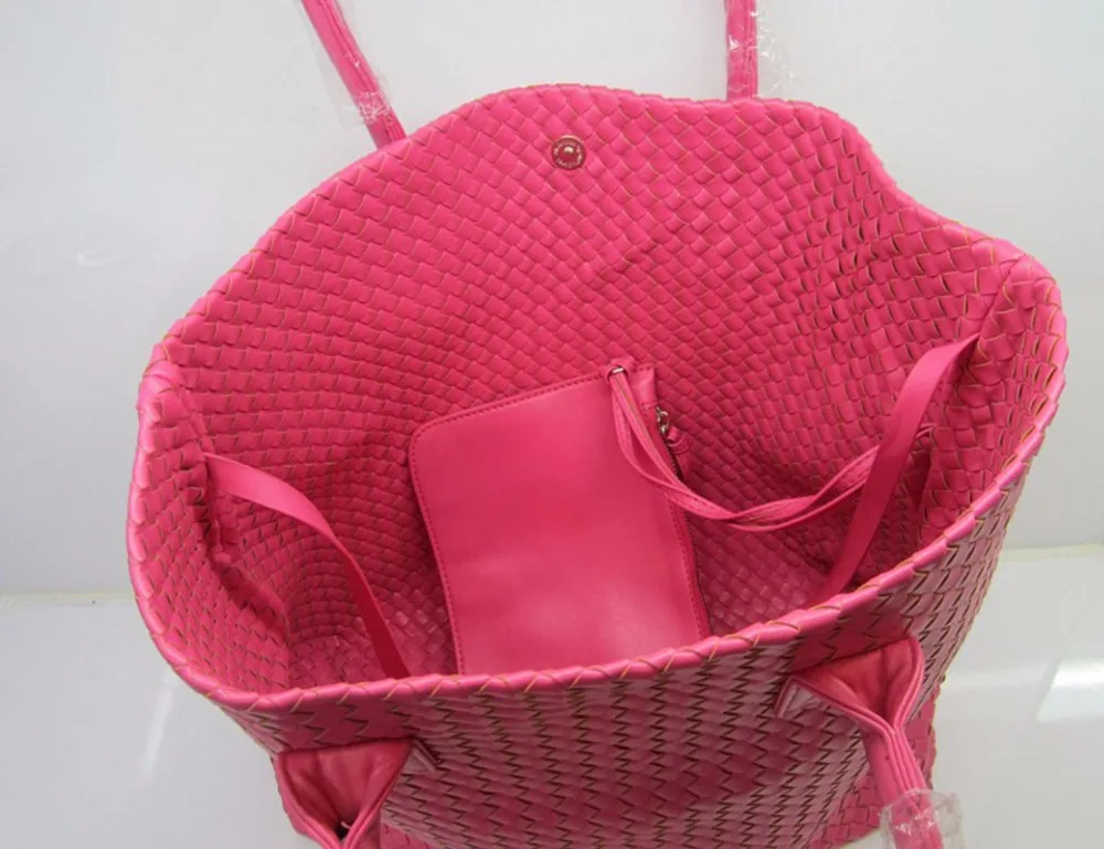 Новые модные женские сумки на плечо из искусственной кожи классический тканый