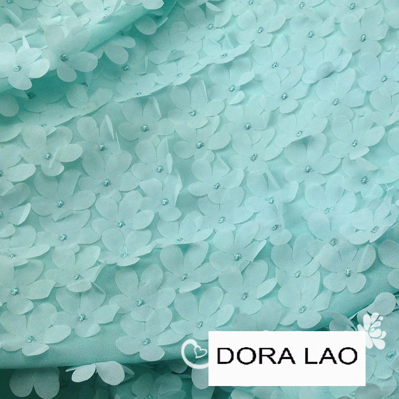 

Кружевная ткань для платья, 120 см, широкая, зеленая, синяя, с цветочной вышивкой, свадебное украшение, сделай сам лоскутный материал