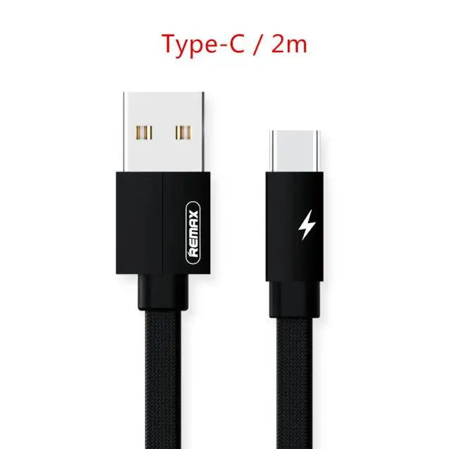 Remax USB кабель для iPhone XS Max XR X 8 7 6 5 зарядное устройство 3 в 1 Micro USB кабель для мобильного телефона usb type-c кабель - Цвет: Type-c black 2m