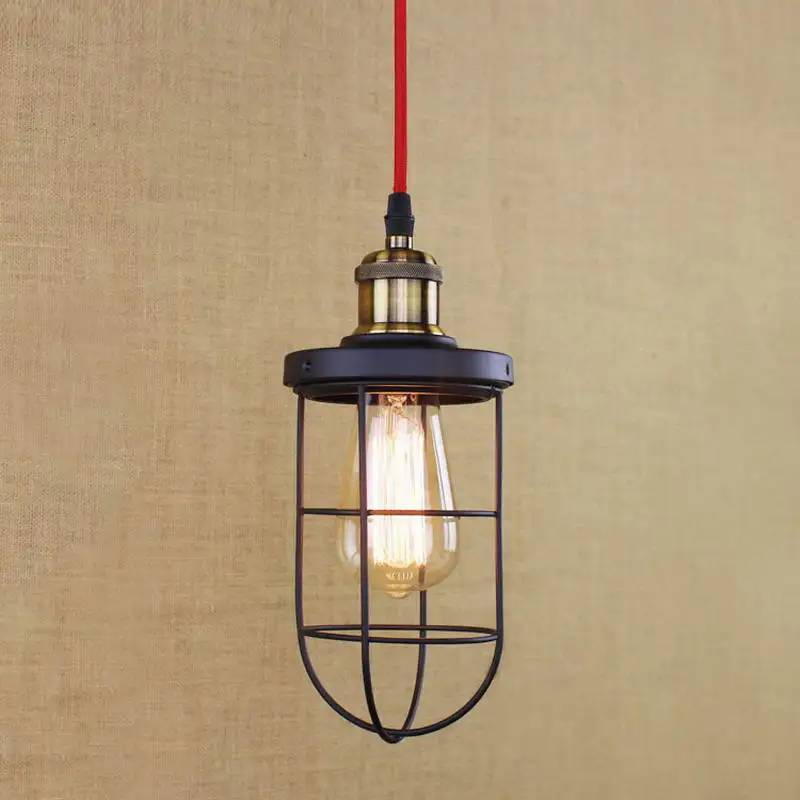 Чердак промышленная черная Ретро металлическая Проводная Подвесная