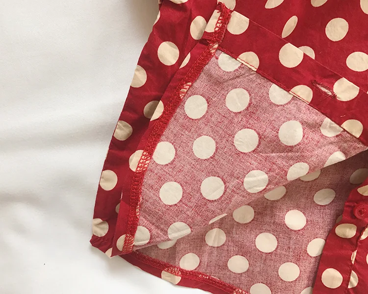 

Spring Baby Girls Blouse Polka Dots Sweet Long Sleeve Blouses Toddlers Kids Double Ruffle Collar Shirts Children Tops Clothing
