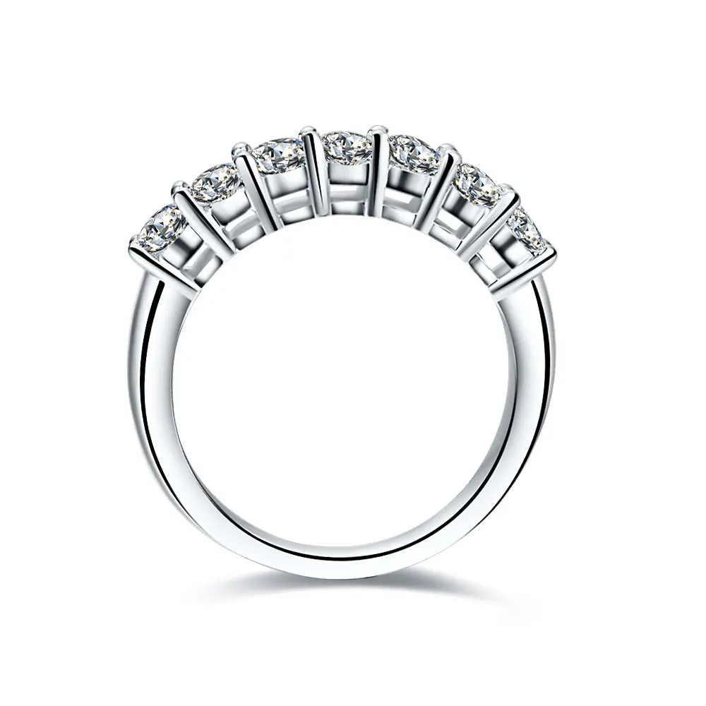 Женское золотое кольцо с бриллиантами 18 к Семь камней 0 7 карат|jewelry spinner rings|ring box