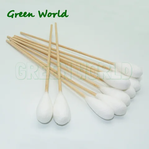 Green World 50 шт./лот, 6 дюймов, диаметр 9/12 мм, ватные тампоны для чистки пистолета, большие круглые тампоны, бочонок RamRodz и средства для очистки бризок